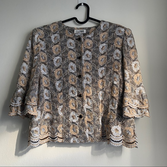 Vintage Embroidered Skirt Suit Set by Hirose - Picture 4 of 11